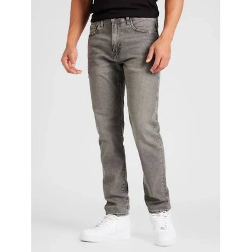 (A8) Levis 502 Regular Fit Tapered Grey Denim Jeans Mens 40x32 Gray Wash